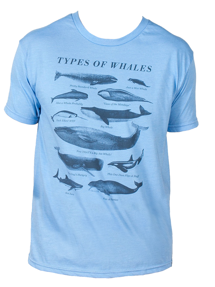 Types of Whales T-shirt